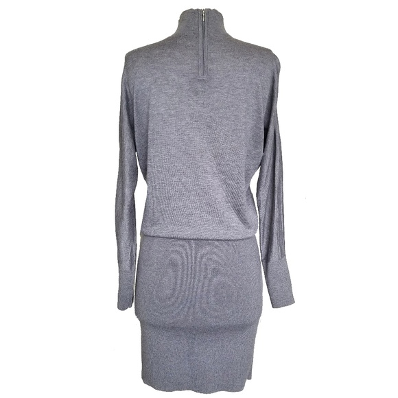 WHBM Gray Turtleneck Chemise Sweater Dress S - Picture 4 of 6